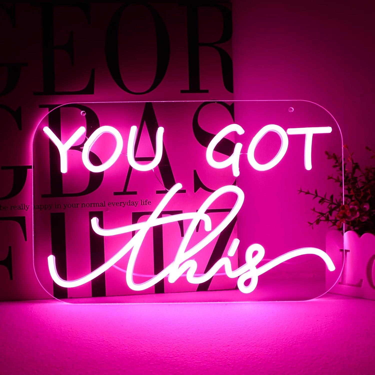 You Got This Neon Sign USB Dim - đánh giá và giá Home Gym Neon Sign